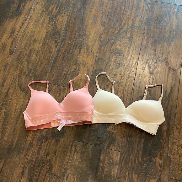 Love Pink by Victoria’s Secret bras in beige and soft pink - Picture 1 of 1